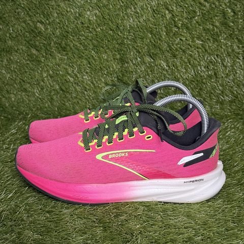 Brooks Hyperion Womens Size 8 B Pink Lime Lightweight Running Shoes 1203961B661 photo 3