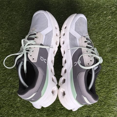On Cloudrunner 2 Mens Size 11.5 Gray Mint Supportive Running Shoes photo 5