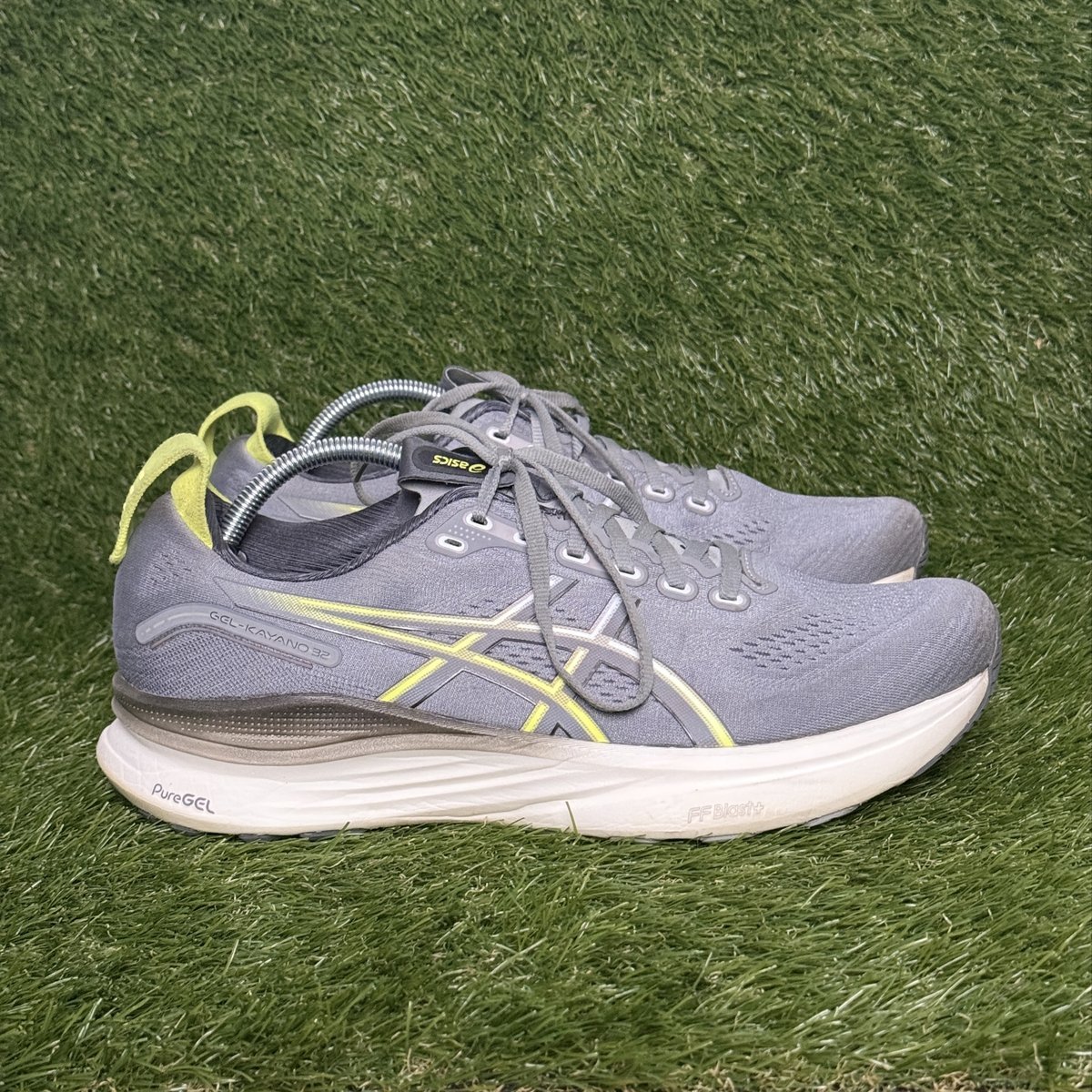 Asics Gel-Kayano 32 Mens Size 11 Gray Lime Stability Running Shoes 1011C052