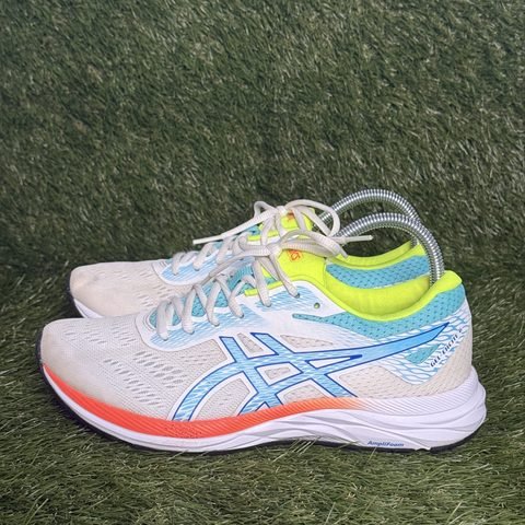 Asics Gel-Excite 6 SP Womens Size 9 White Blue Lime Running Shoes 1012A507 photo 3