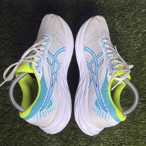 Asics Gel-Excite 6 SP Womens Size 9 White Blue Lime Running Shoes 1012A507 photo 5