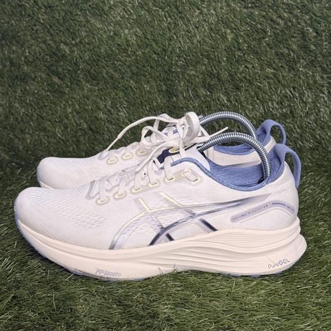 Asics Gel-Kayano 32 Mens Size 9 Cream Blue Stability Running Shoes 1011C203 photo 3