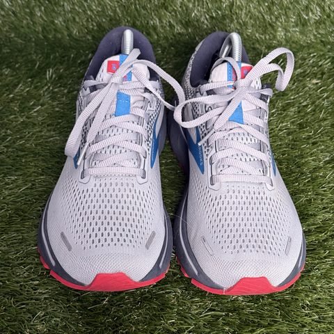 Brooks Ghost 14 Mens Size 9.5 D Gray Blue Coral Cushioned Running Shoes photo 2