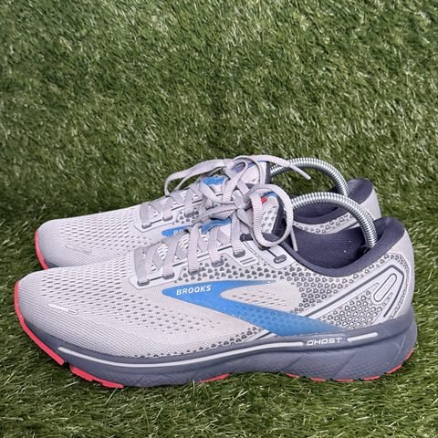 Brooks Ghost 14 Mens Size 9.5 D Gray Blue Coral Cushioned Running Shoes photo 3