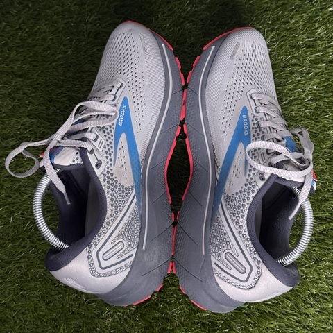 Brooks Ghost 14 Mens Size 9.5 D Gray Blue Coral Cushioned Running Shoes photo 5