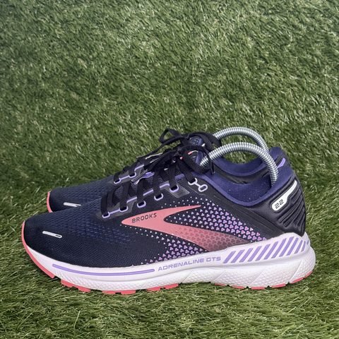 Brooks Adrenaline GTS 22 Womens Size 9.5 D Wide Navy Purple Coral Running Shoes photo 3