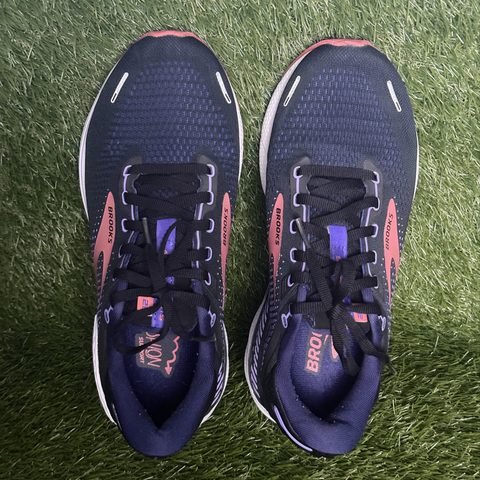 Brooks Adrenaline GTS 22 Womens Size 9.5 D Wide Navy Purple Coral Running Shoes photo 6