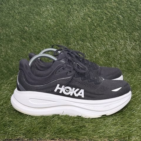 Hoka Bondi 9 Wide Womens Size 10 D Black White Max Cushion Running Shoes 1162014 photo 1