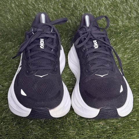 Hoka Bondi 9 Wide Womens Size 10 D Black White Max Cushion Running Shoes 1162014 photo 2