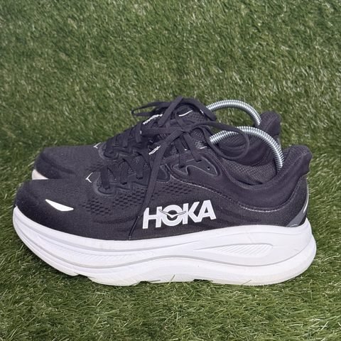 Hoka Bondi 9 Wide Womens Size 10 D Black White Max Cushion Running Shoes 1162014 photo 3