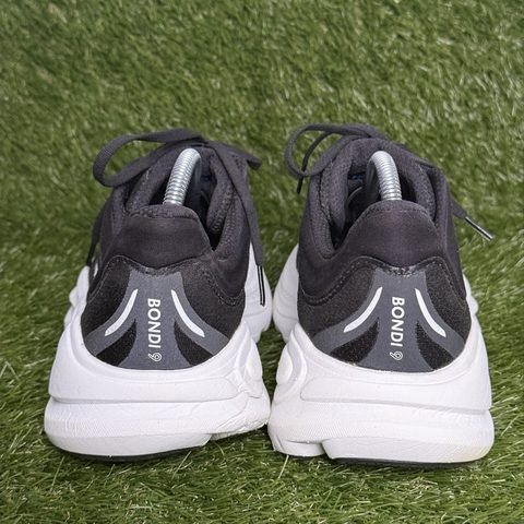 Hoka Bondi 9 Wide Womens Size 10 D Black White Max Cushion Running Shoes 1162014 photo 4