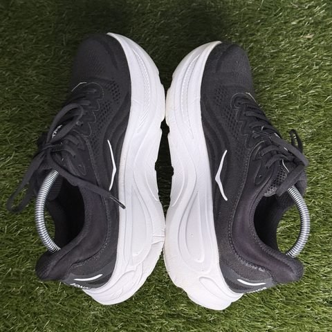 Hoka Bondi 9 Wide Womens Size 10 D Black White Max Cushion Running Shoes 1162014 photo 5