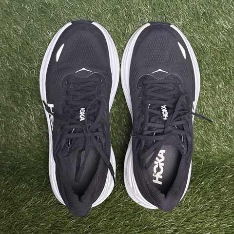 Hoka Bondi 9 Wide Womens Size 10 D Black White Max Cushion Running Shoes 1162014 photo 6