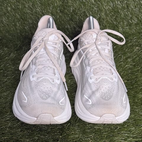 Hoka Clifton 10 Womens Size 9 B Cream Cushioned Running Shoes 1162031 photo 2