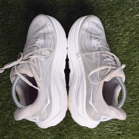 Hoka Clifton 10 Womens Size 9 B Cream Cushioned Running Shoes 1162031 photo 5
