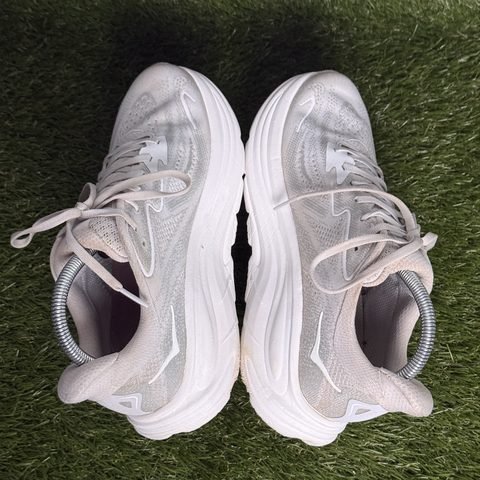 Hoka Clifton 10 Womens Size 9 B Cream Cushioned Running Shoes 1162031 photo 6