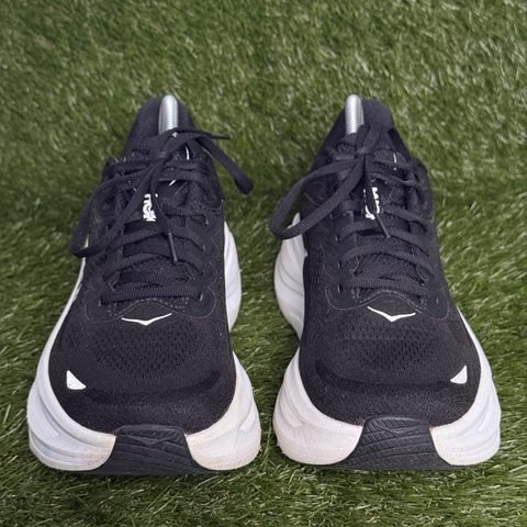 Hoka Bondi 9 Womens Size 10 B Black White Max Cushion Running Shoes 1162012 photo 2