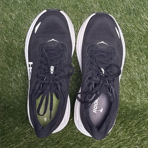 Hoka Bondi 9 Womens Size 10 B Black White Max Cushion Running Shoes 1162012 photo 6