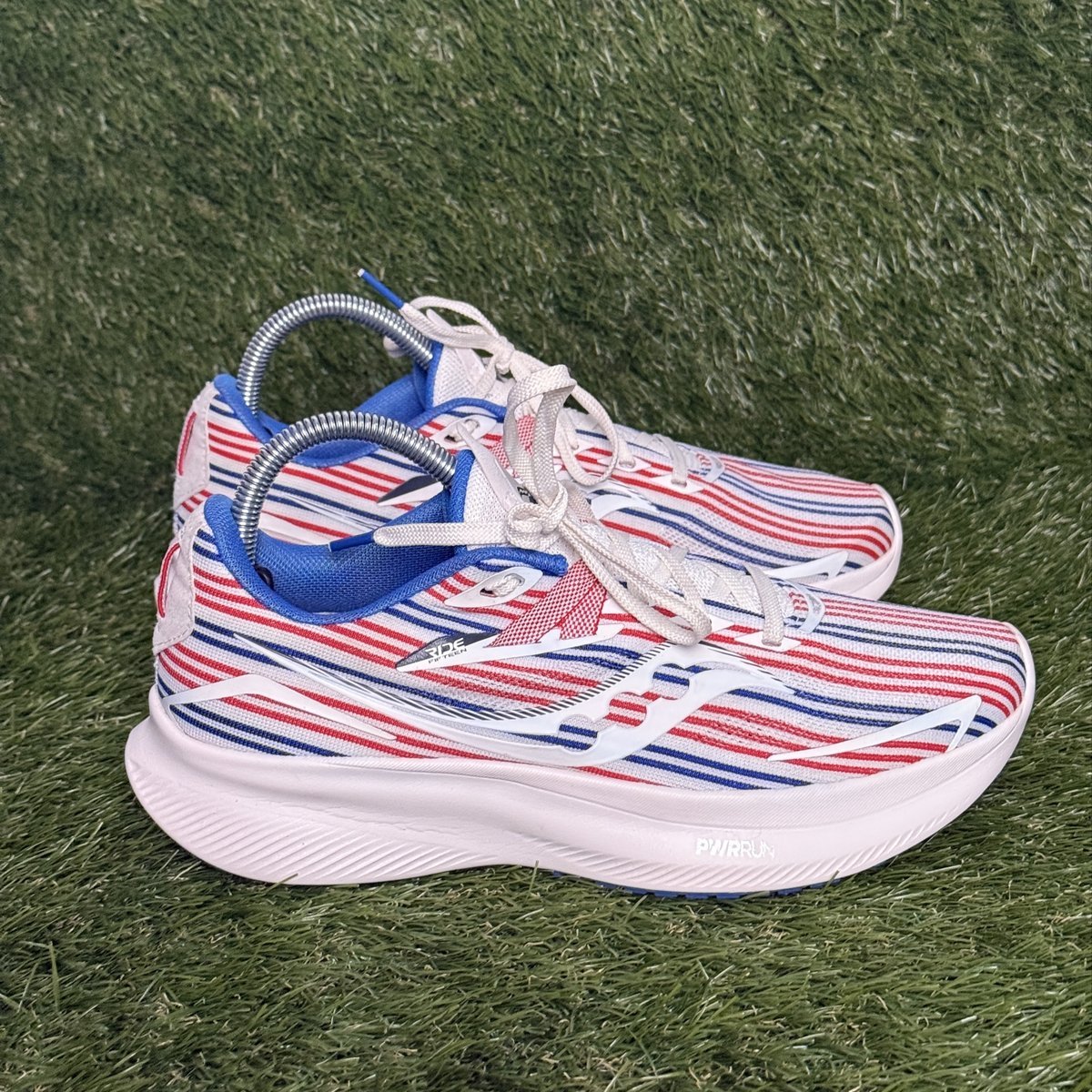 Saucony Ride 15 Womens Size 9 Red White Blue Stripe Running Shoes S10729-76