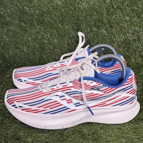 Saucony Ride 15 Womens Size 9 Red White Blue Stripe Running Shoes S10729-76 photo 3
