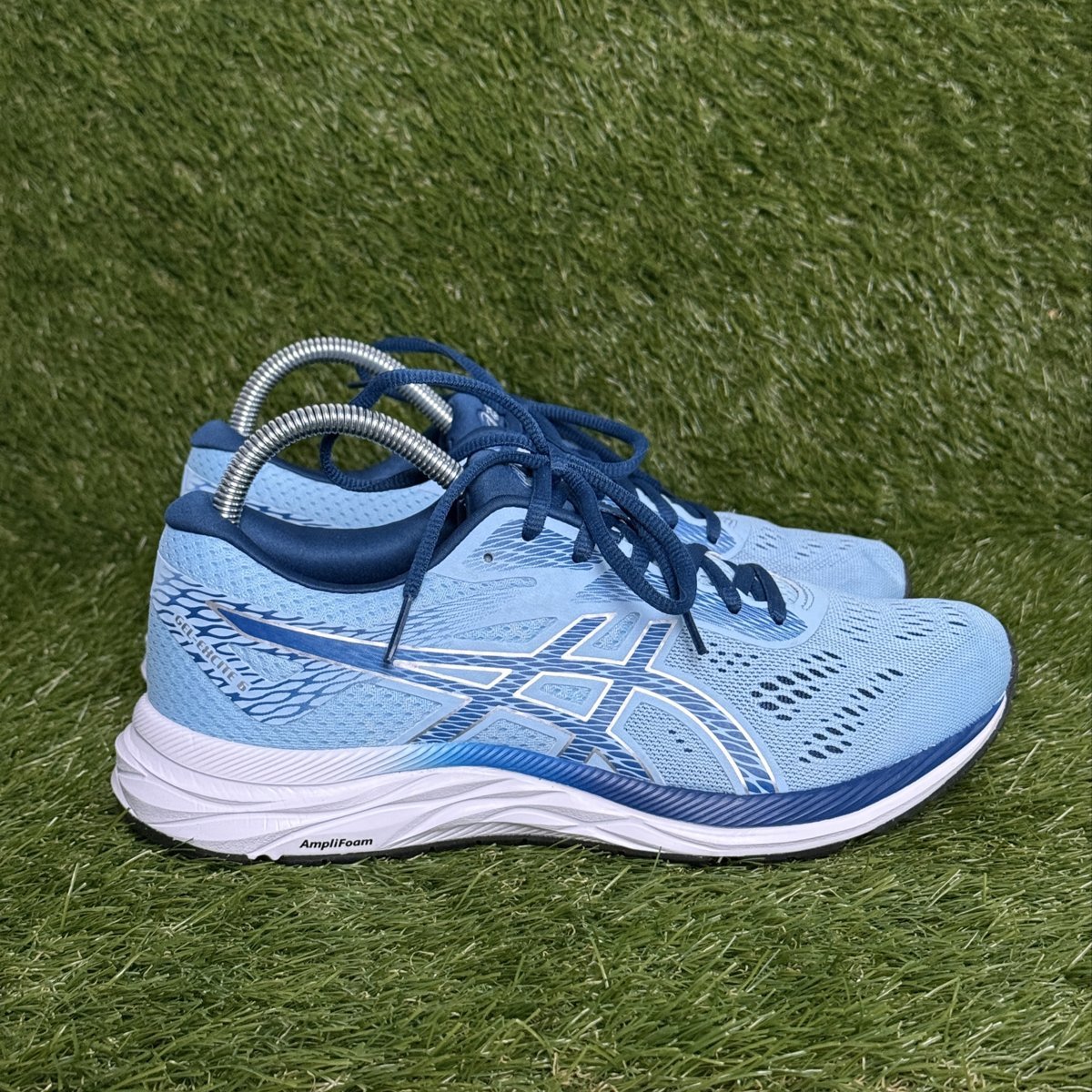 Asics Gel-Excite 6 Womens Size 9 Light Blue Navy Running Shoes 1012A150