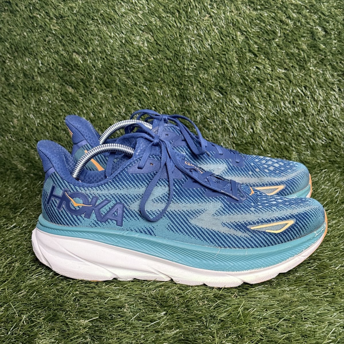 Hoka Clifton 9 Mens Size 11 D Blue Teal Cushioned Running Shoes 1127895