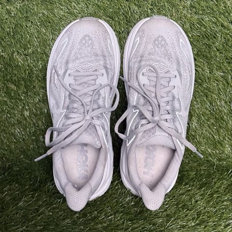 Hoka Clifton 10 Womens Size 6.5 B Gray White Cushioned Running Shoes 1162031 photo 6