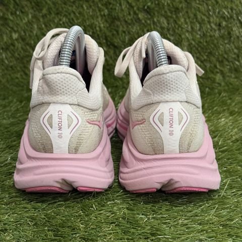 Hoka Clifton 10 Womens Size 7.5 B Cream Pink Cushioned Running Shoes 1162031 photo 4