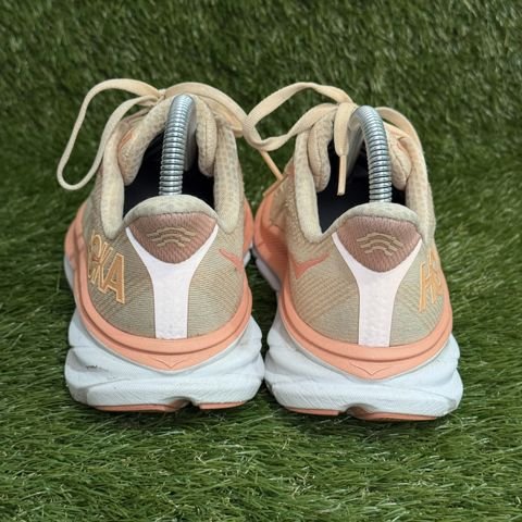 Hoka Clifton 9 Womens Size 6.5 B Cream Peach Cushioned Running Shoes 1127896 photo 4