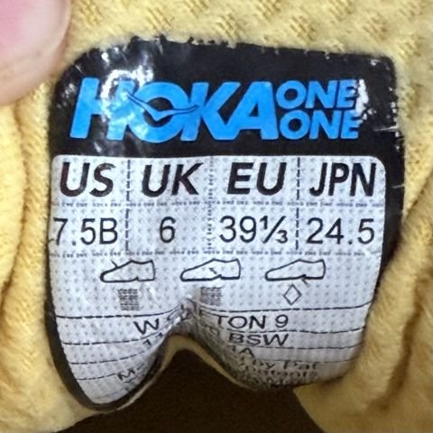 Hoka Clifton 9 Womens Size 7.5 B White Blue Yellow Running Shoes 1127896 photo 9