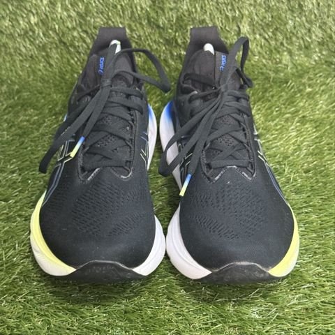 Asics Gel-Nimbus 25 Mens Size 9.5 Black Blue Yellow Running Shoes 1011B547 photo 2