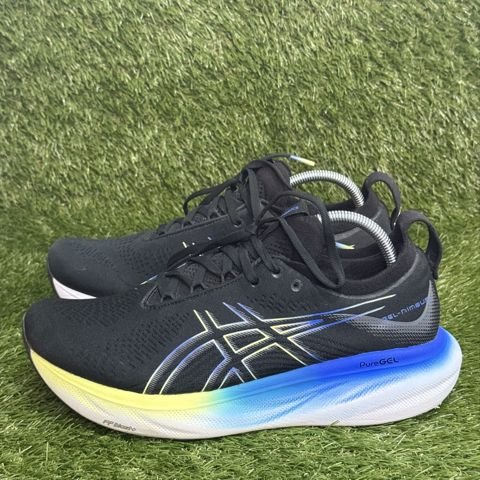 Asics Gel-Nimbus 25 Mens Size 9.5 Black Blue Yellow Running Shoes 1011B547 photo 3