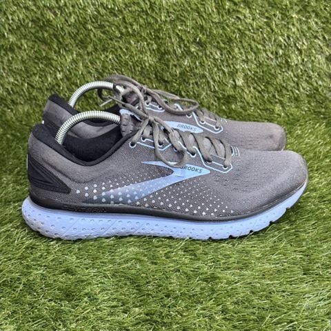 Brooks Glycerin 18 Womens Size 12 B Gray Blue Running Shoes 1203171B
