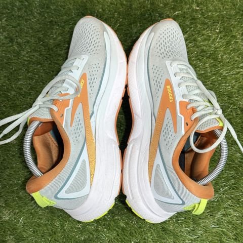 Brooks Trace 3 Womens Size 11 B White Orange Lime Running Shoes 1204011B photo 5
