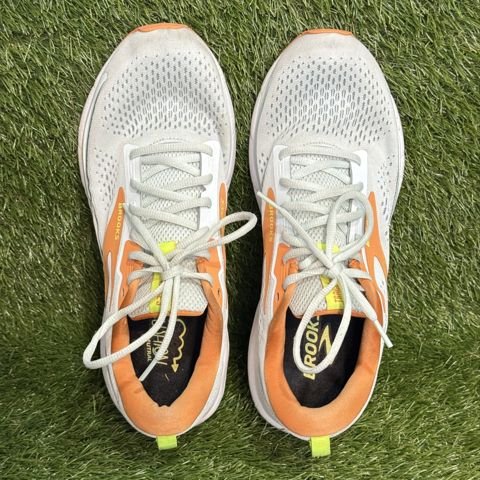 Brooks Trace 3 Womens Size 11 B White Orange Lime Running Shoes 1204011B photo 6
