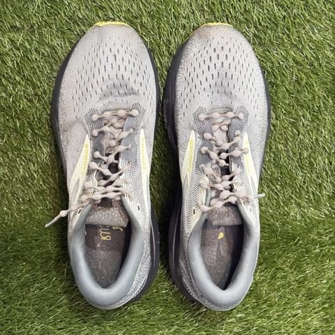 Brooks Ghost 16 Mens Size 10 2E Wide Gray Yellow Running Shoes 1104182E photo 6