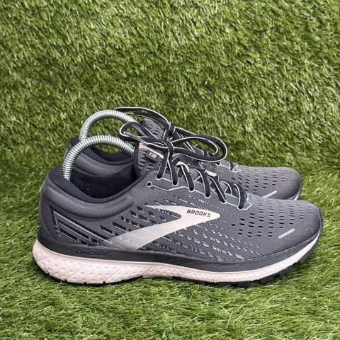 Brooks Ghost 13 Womens Size 9 B Gray Black Pink Running Shoes 1203381B