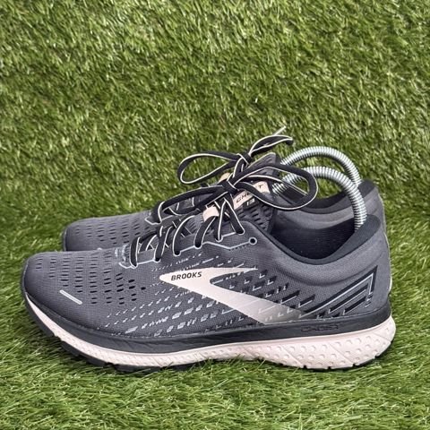 Brooks Ghost 13 Womens Size 9 B Gray Black Pink Running Shoes 1203381B photo 3
