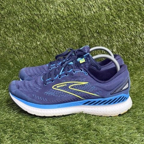 Brooks Glycerin GTS 19 Mens Size 10 D Navy Blue Yellow Running Shoes 1103571D photo 3