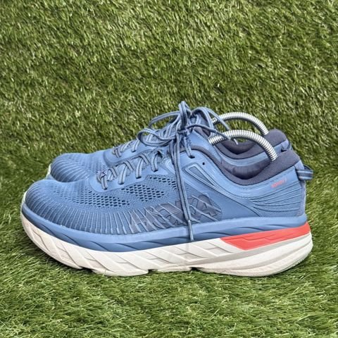 Hoka Bondi 7 Mens Size 9.5 D Blue Coral Max Cushion Running Shoes 1110518 photo 3