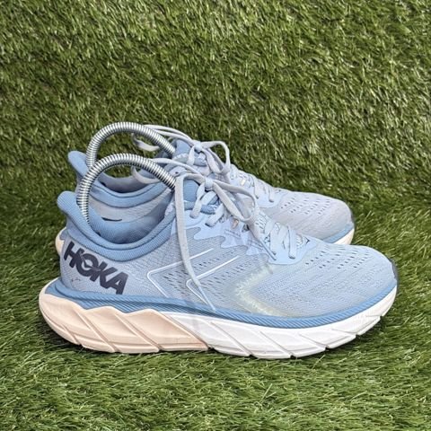 Hoka Arahi 5 Wide Womens Size 7 D Light Blue Peach Stability Running Shoes