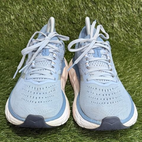 Hoka Arahi 5 Wide Womens Size 7 D Light Blue Peach Stability Running Shoes photo 2