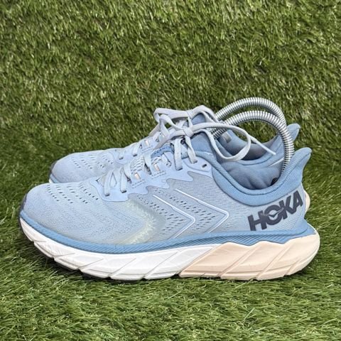 Hoka Arahi 5 Wide Womens Size 7 D Light Blue Peach Stability Running Shoes photo 3