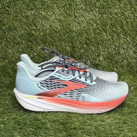 Brooks Hyperion Max Mens Size 14 D Gray Aqua Orange Running Shoes 1103901D426
