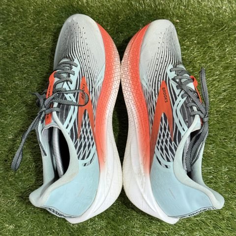 Brooks Hyperion Max Mens Size 14 D Gray Aqua Orange Running Shoes 1103901D426 photo 5