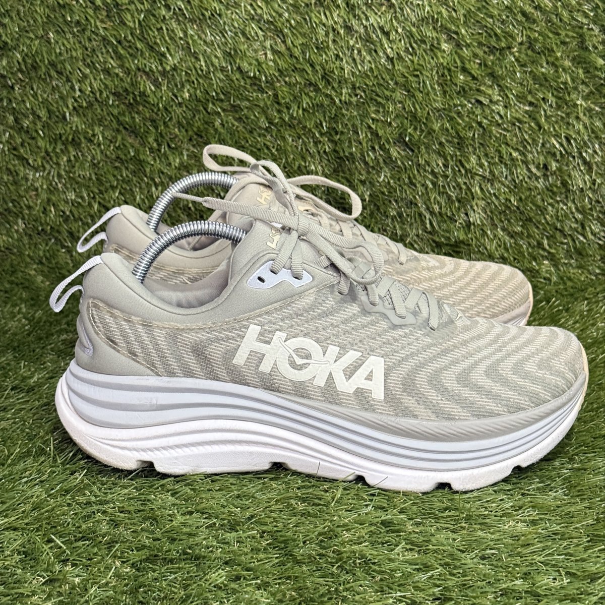 Hoka Gaviota 5 Mens Size 10.5 D Sage Gray Stability Running Shoes 1127929