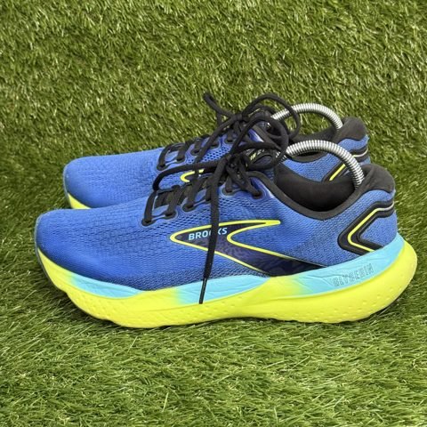 Brooks Glycerin 21 Mens Size 10 D Blue Yellow Cushioned Running Shoes 1104191D photo 3