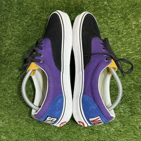 Vans Era Mens Size 10.5 Womens 12 Black Purple Gray Patch Skate Shoes photo 5