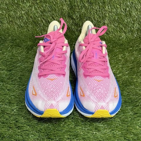 Hoka Clifton 9 Womens Size 9 B Pink Blue Cushioned Running Shoes 1127896 NEW photo 2