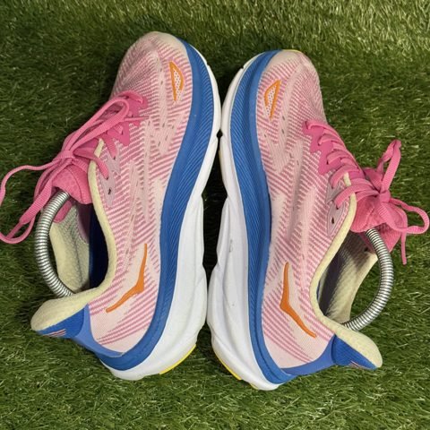 Hoka Clifton 9 Womens Size 9 B Pink Blue Cushioned Running Shoes 1127896 NEW photo 5